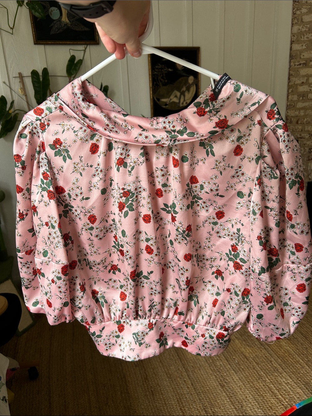 Zara Floral Pink Blouse Medium